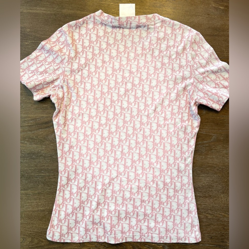 Christian Dior Boutique Pink Monogram Top - Picture 2 of 6